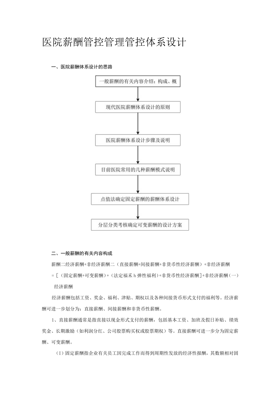 办公文档范本医院薪酬管理体系.docx_第1页