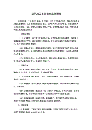 建筑施工各类安全应急预案.docx