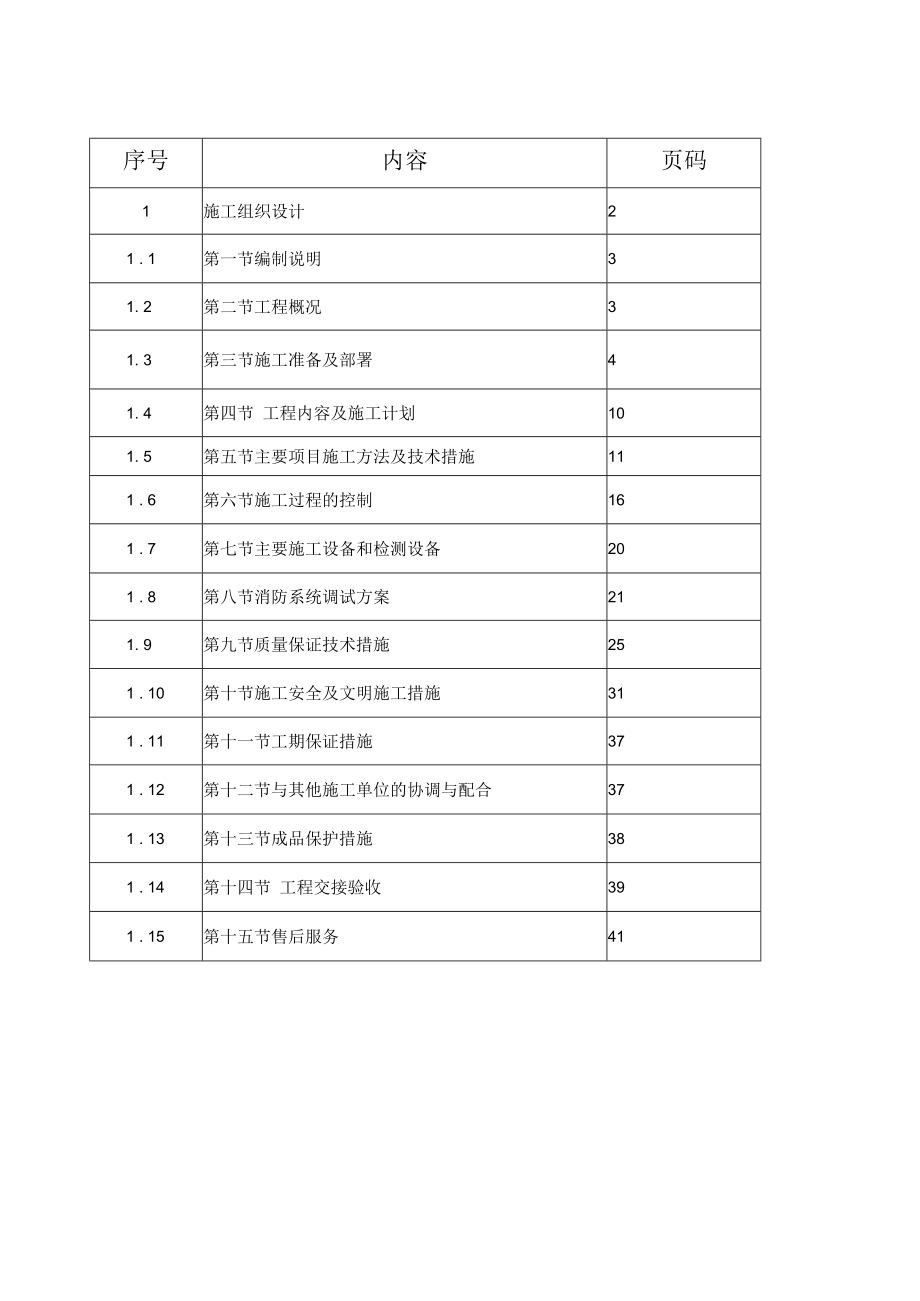 消防工程施工组织设计样板.docx_第1页