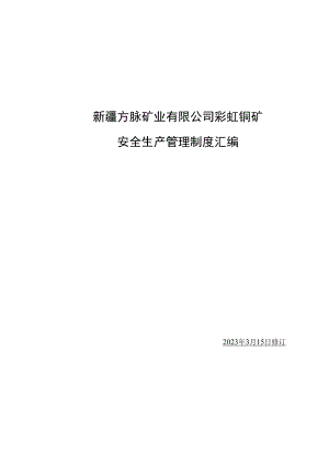 矿业公司安全管理制度.docx