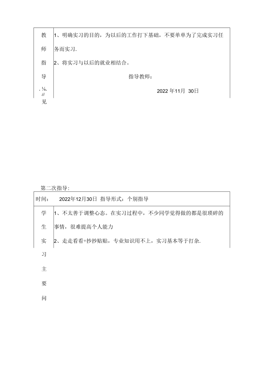 学生实习实训教师指导记录文稿表.docx_第2页