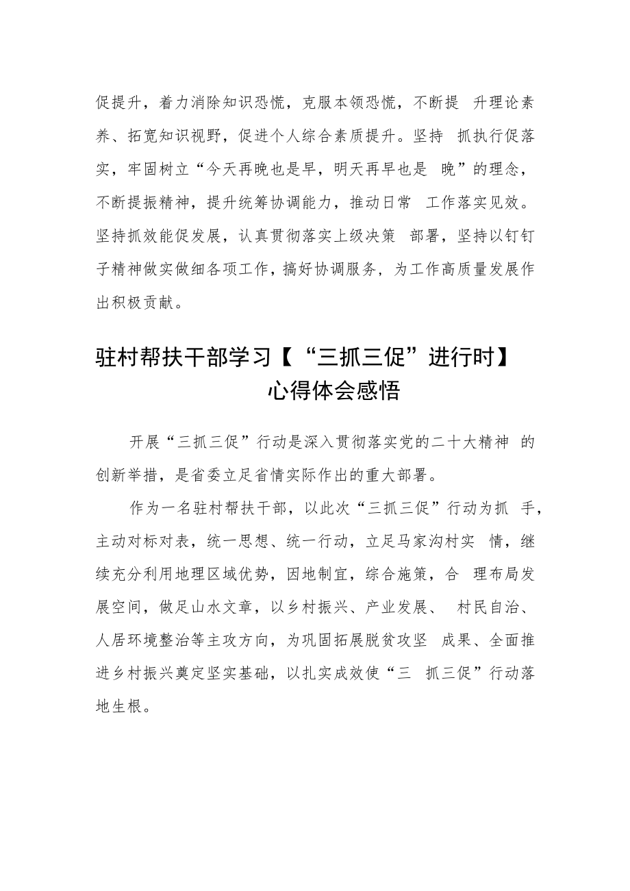 村党支部书记【“三抓三促”行动进行时】心得体会合篇【三篇】.docx_第2页