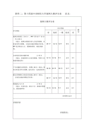 第十四届中央财经大学案例大赛评分表队名.docx