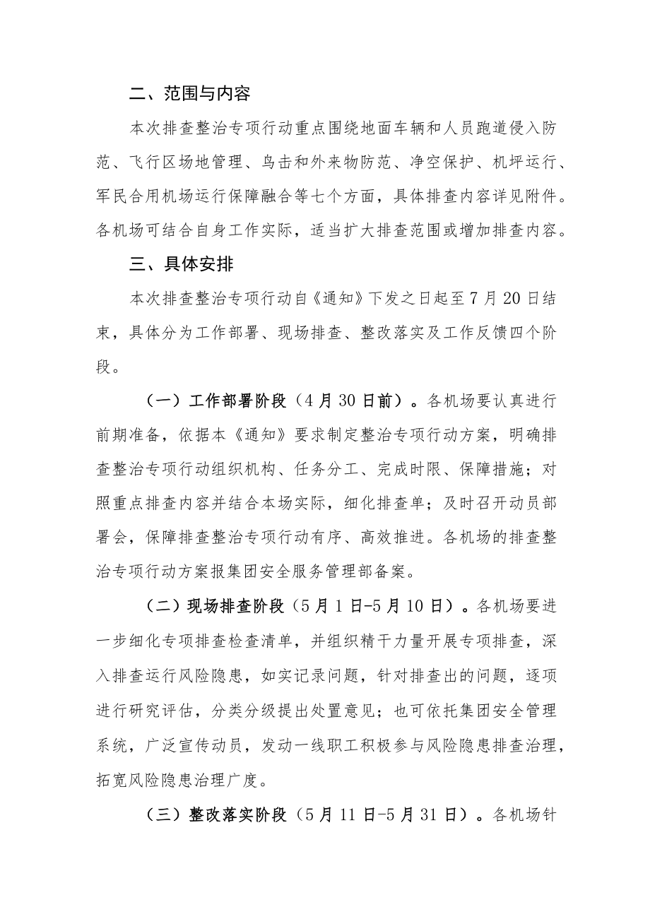 关于开展机场运行安全排查整治专项行动的通知.docx_第2页