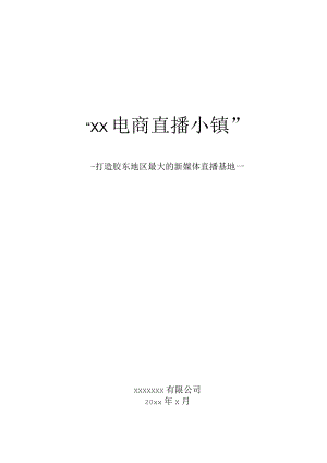 直播电商基地规划资料全案介绍.docx