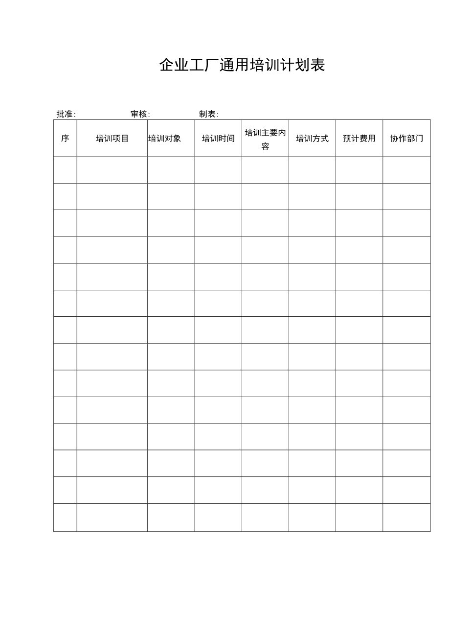 企业工厂通用培训相关表培训考核表.docx_第2页