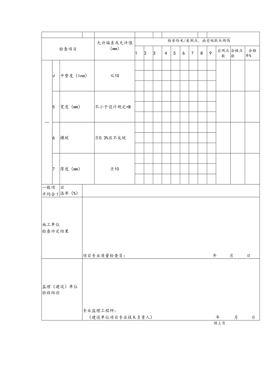 道路工程沥青混合料（沥青碎石）基层施工检验批质量检验记录表.docx_第2页