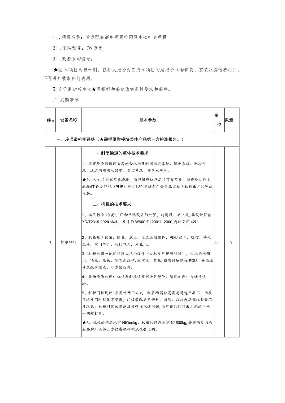 校园网中心机房项询价通知书.docx_第2页