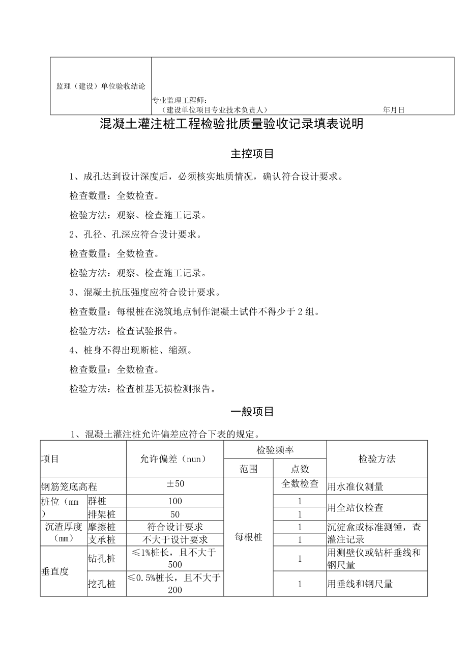 桥梁施工混凝土灌注桩工程检验批质量验收记录表.docx_第2页