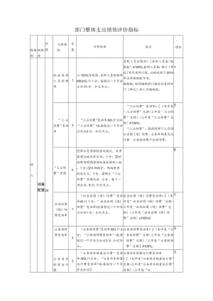 部门整体支出绩效评价指标.docx