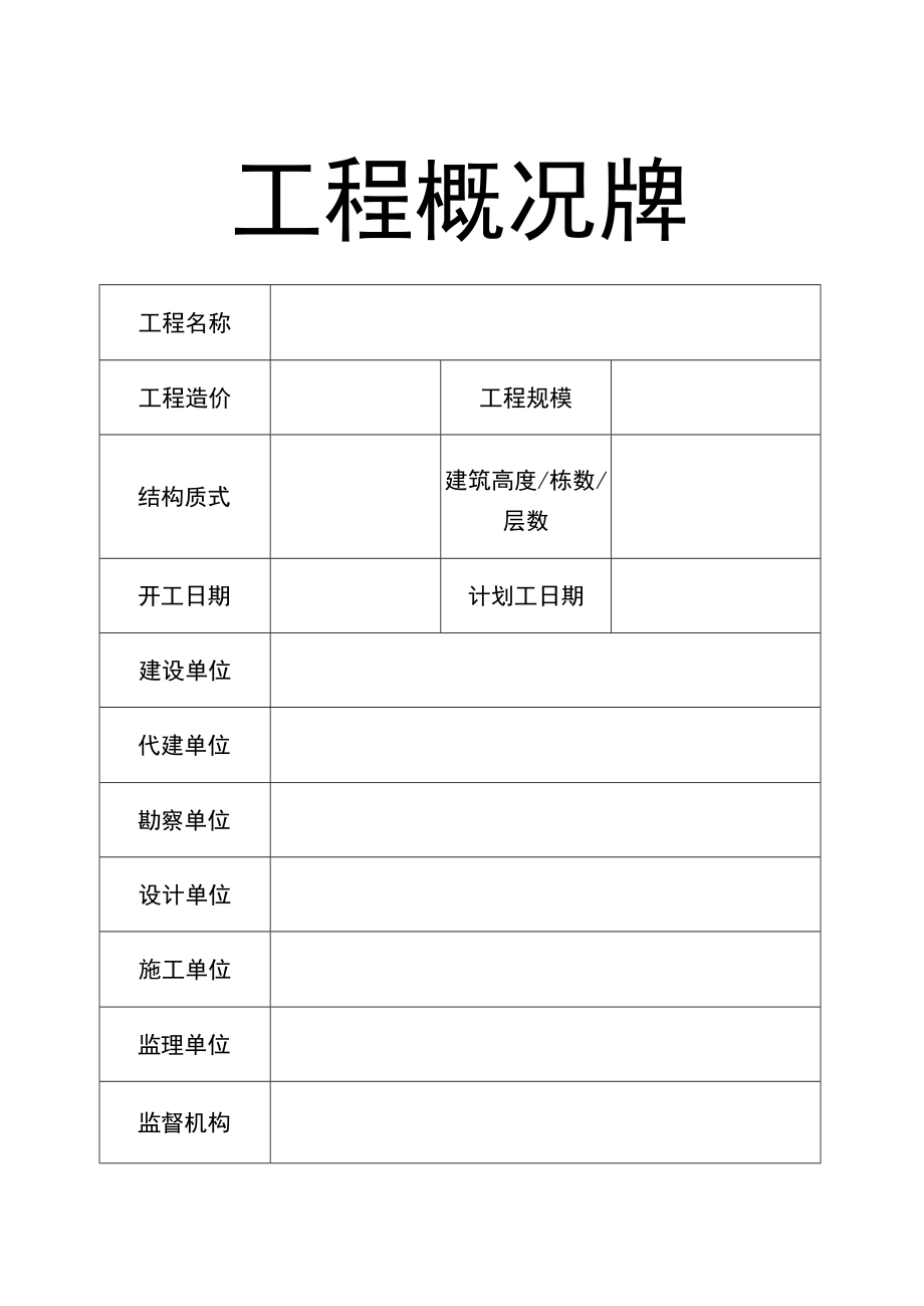 建筑工程概况信息公示牌.docx_第1页