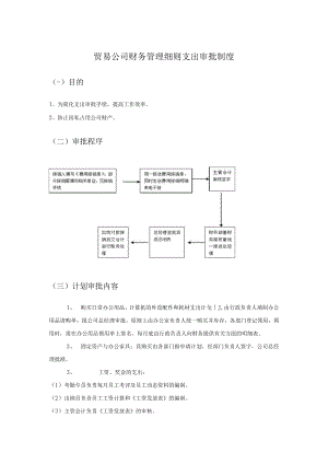 贸易公司财务管理细则支出审批制度.docx