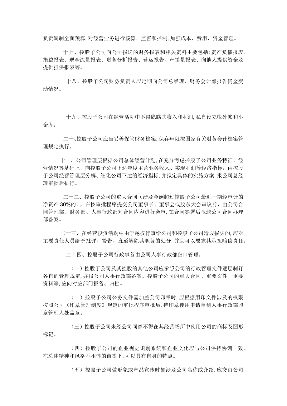 一般企业对子公司的财务控制措施.docx_第3页