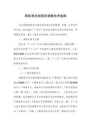 高标准农田现状调查技术指南.docx