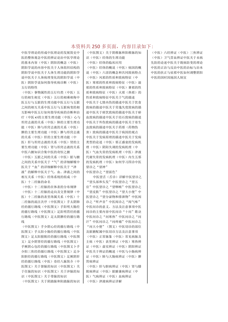 中医学基础入门学习材料汇总打包.docx_第1页