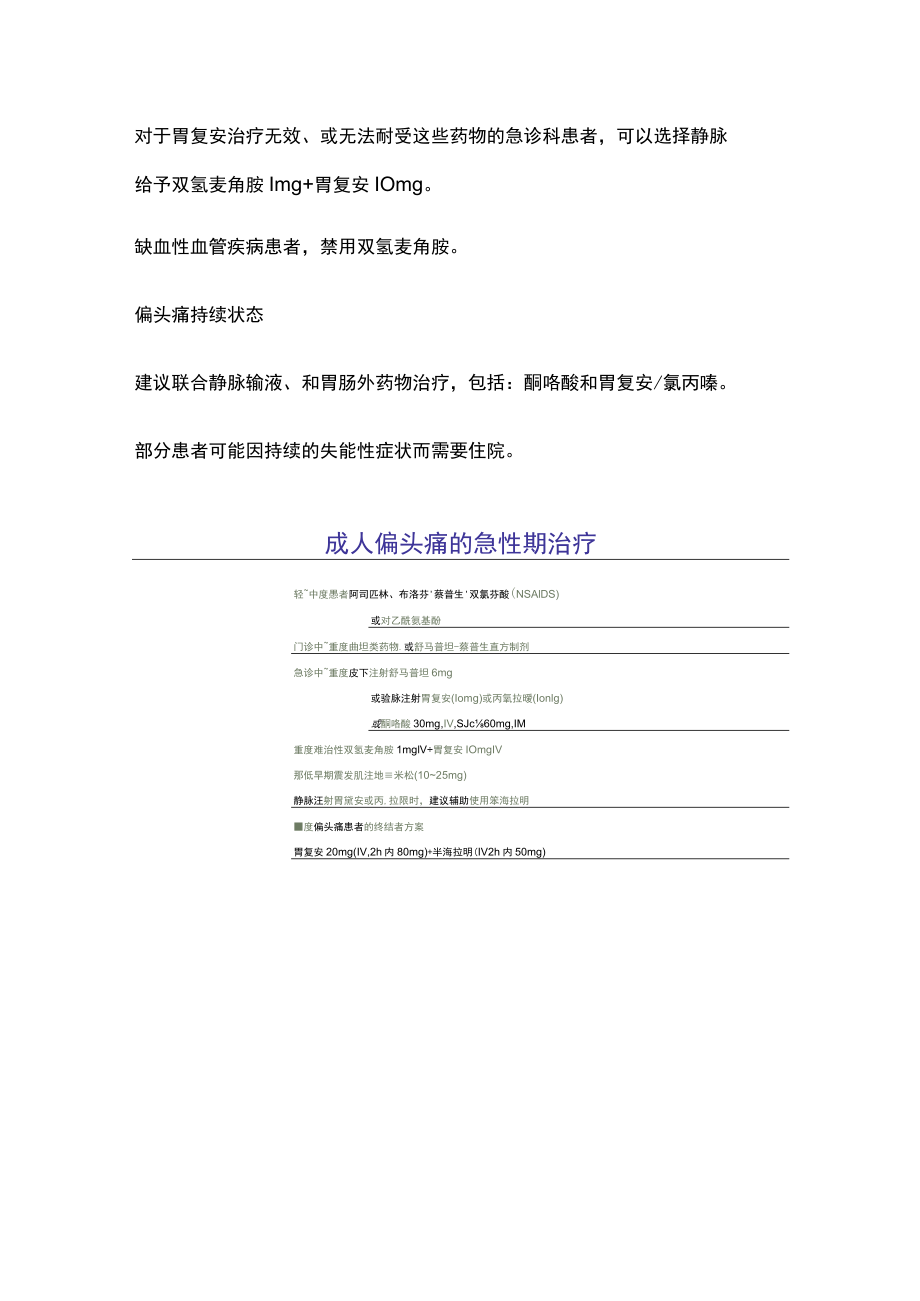 2023偏头痛的急诊治疗.docx_第3页