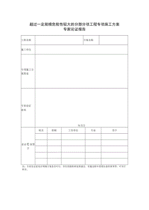 超过一定规模危险性较大的分部分项工程专项施工方案专家论证报告.docx