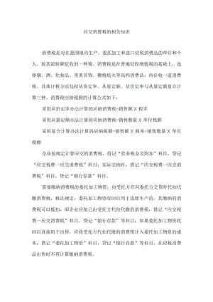 应交消费税的相关知识.docx