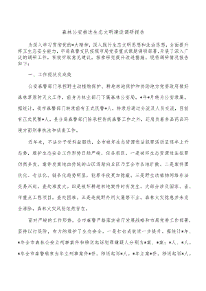 森林公安推进生态文明建设调研报告.docx