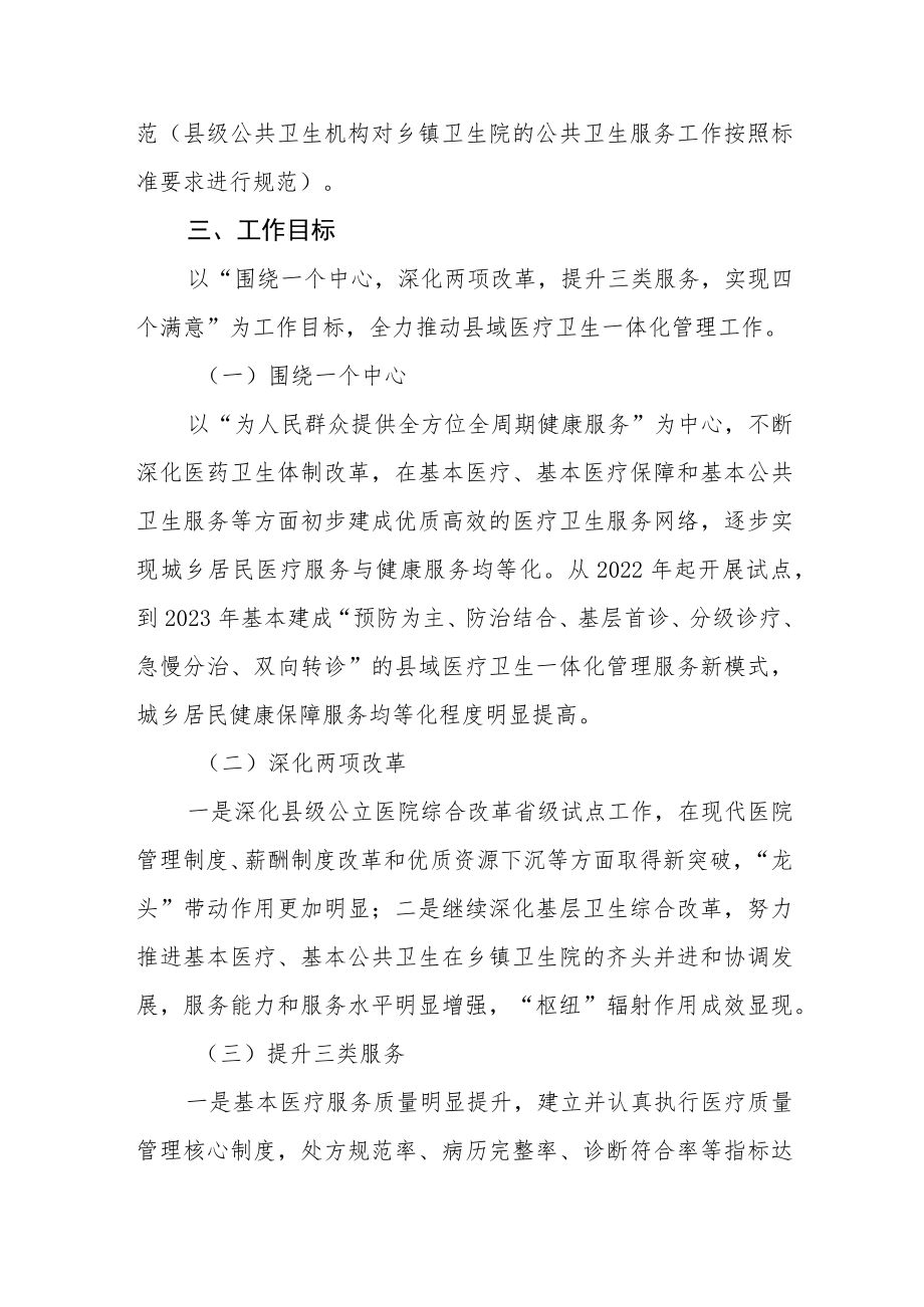 县域医疗卫生一体化管理改革实施方案（试行）.docx_第3页