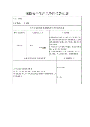 探伤安全生产风险岗位告知牌.docx