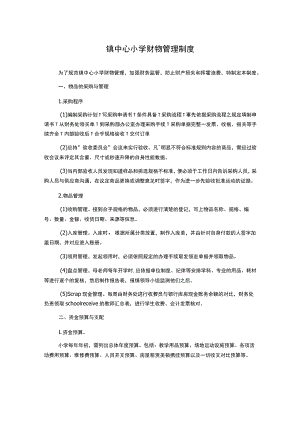 镇中心小学财物管理制度.docx