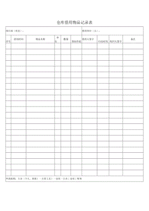 仓库借用物品记录表.docx