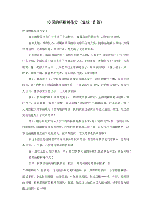 校园的梧桐树作文(集锦15篇).docx