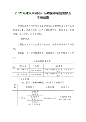 4.建筑用钢筋产品质量郑州市监督抽查实施细则.docx