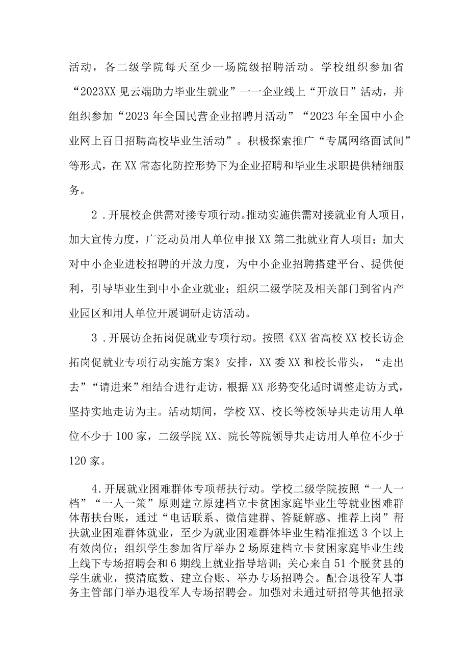 2023年高校毕业大学生开展“百日冲刺”主题活动实施方案 （4份）.docx_第2页