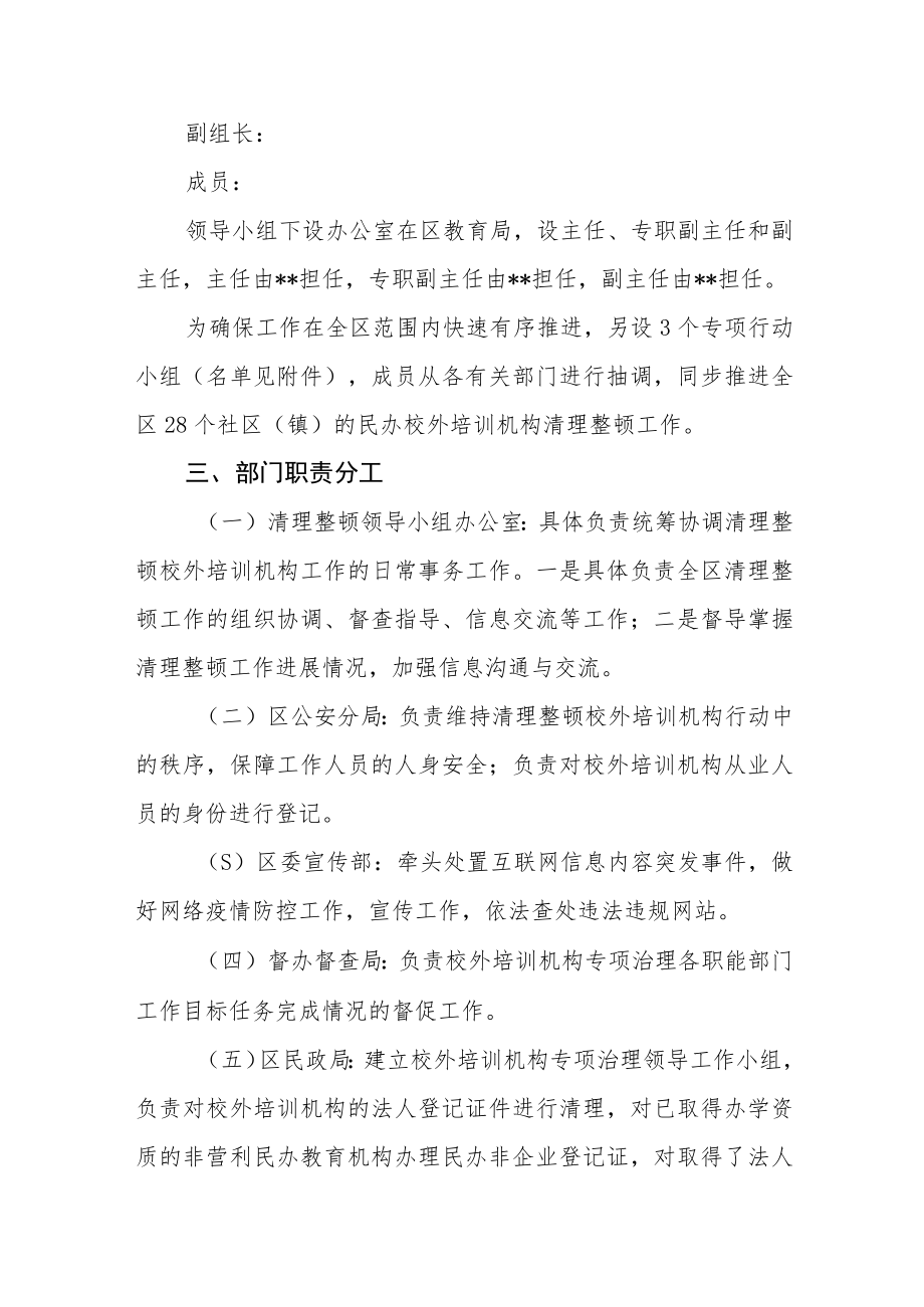 清理整顿校外培训机构专项行动方案.docx_第2页