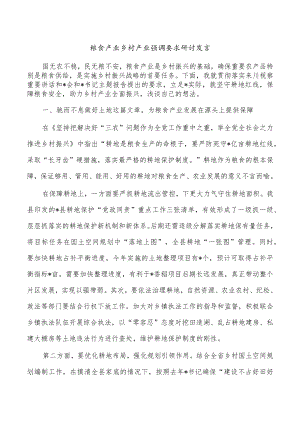 粮食产业乡村产业强调要求研讨发言.docx