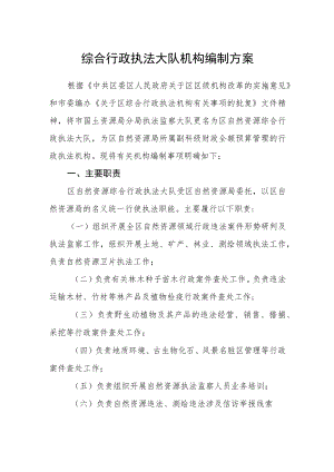 综合行政执法大队机构编制方案.docx