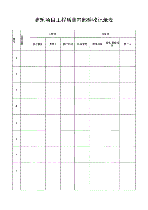 建筑项目工程质量内部验收记录表.docx