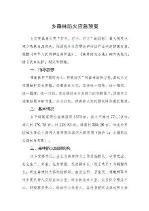 乡森林防火应急预案.docx