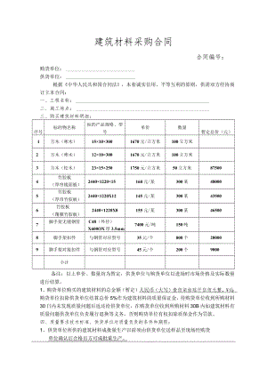 建筑材料采购合同标准模板.docx