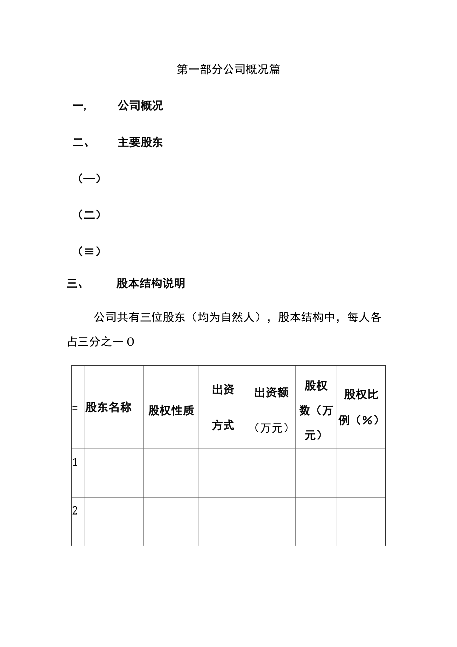 项目融资商业计划书模板.docx_第2页