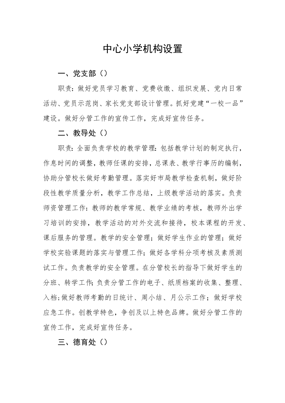 中心小学机构设置模板.docx_第1页