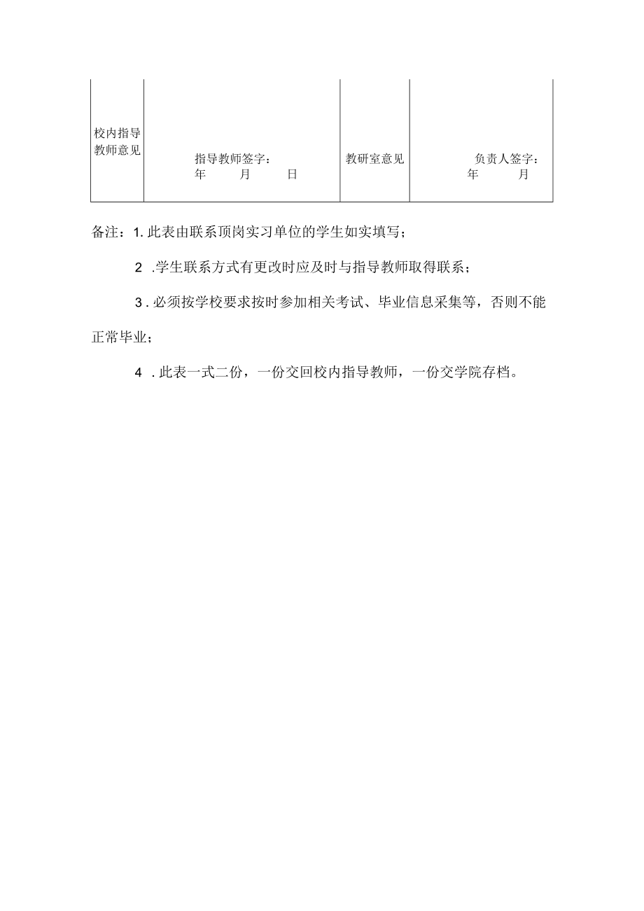 学院毕业生顶岗实习申请表.docx_第2页