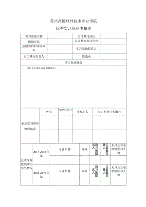 苏州高博软件技术职业学院优秀实习基地申报表.docx