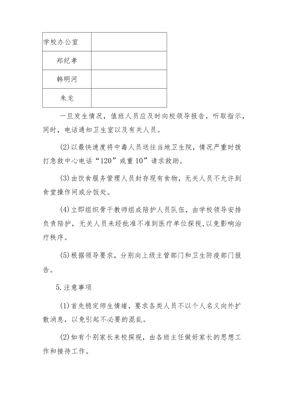 高青县长江路小学食品卫生安全应急预案.docx_第2页