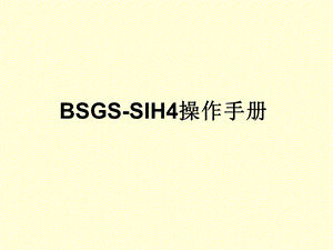 BSGS操作手册.ppt