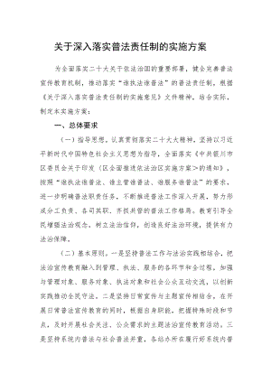 关于深入落实普法责任制的实施方案.docx