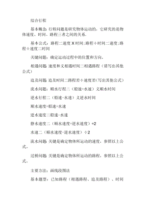 小升初奥数知识点综合行程问题.docx