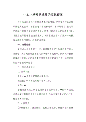 中心小学预防地震的应急预案.docx