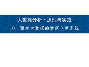 面对大数据的数据仓库系统.pptx