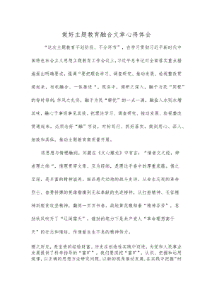 做好主题教育融合文章心得体会.docx