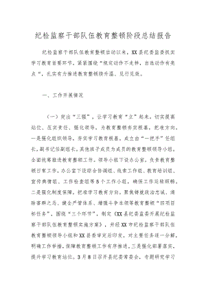 纪检监察干部队伍教育整顿阶段总结报告.docx