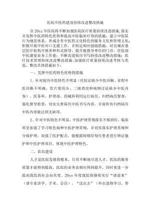 医院中医药建设持续改进整改措施.docx