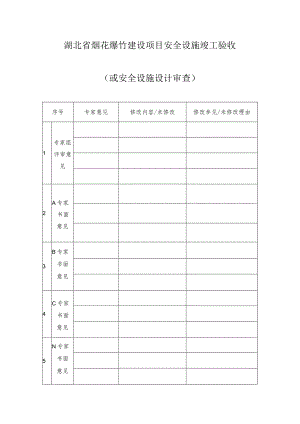 湖北省烟花爆竹建设项目安全设施竣工验收.docx